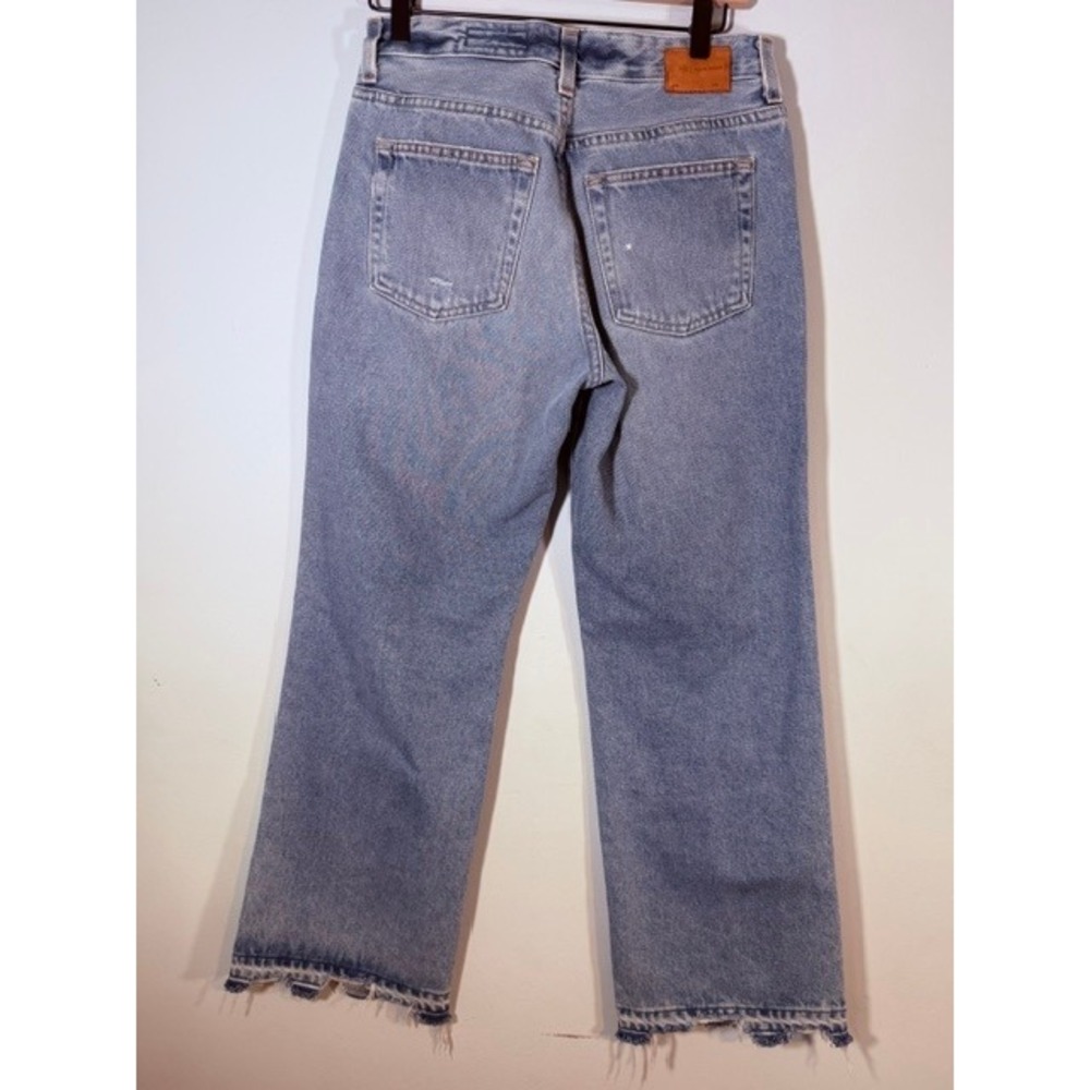 AG Adriano Goldschmied Kinsley High Rise Pop Crop Jeans 28R Lt Wash Distressed - Picture 11 of 16